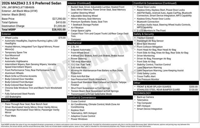 2026 Mazda Mazda3 2.5 S Preferred