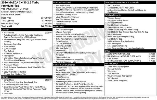 2026 Mazda CX-30 2.5 Turbo Premium Plus