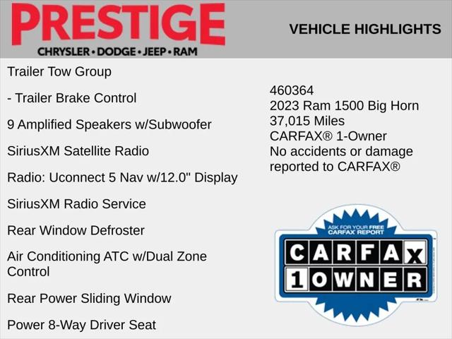 2023 Ram 1500 Big Horn Crew Cab 4x4 5'7" Box
