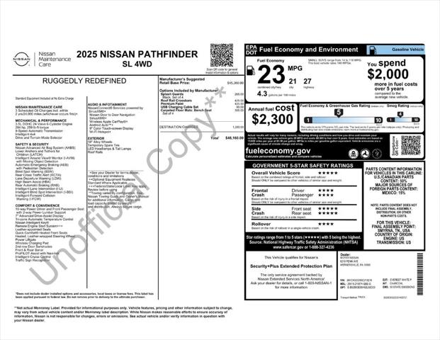 2025 Nissan Pathfinder SL 4WD 2025 Nissan Pathfinder SL 4WD