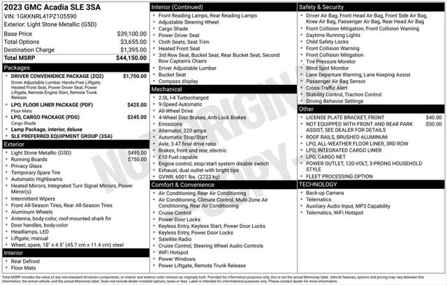 2023 GMC Acadia AWD SLE 2023 GMC Acadia AWD SLE