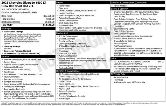 2023 Chevrolet Silverado 1500 4WD Crew Cab Short Bed LT with 2FL 2023 Chevrolet Silverado 1500 4WD Crew Cab Short Bed LT with 2FL