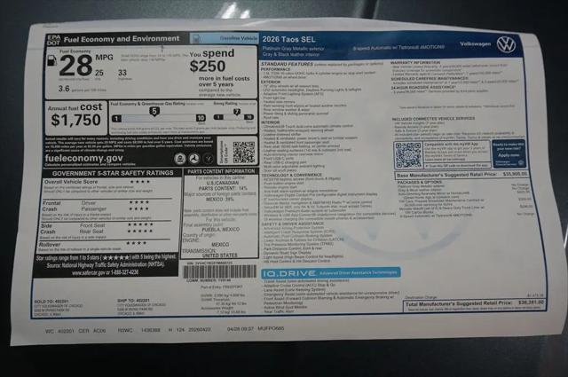 2026 Volkswagen Taos SEL