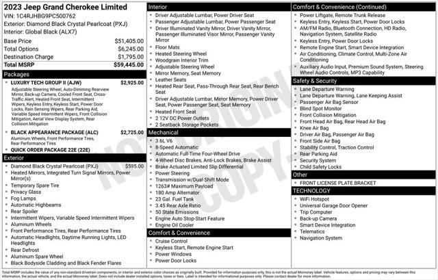 2023 Jeep Grand Cherokee Limited 4x4 2023 Jeep Grand Cherokee Limited 4x4