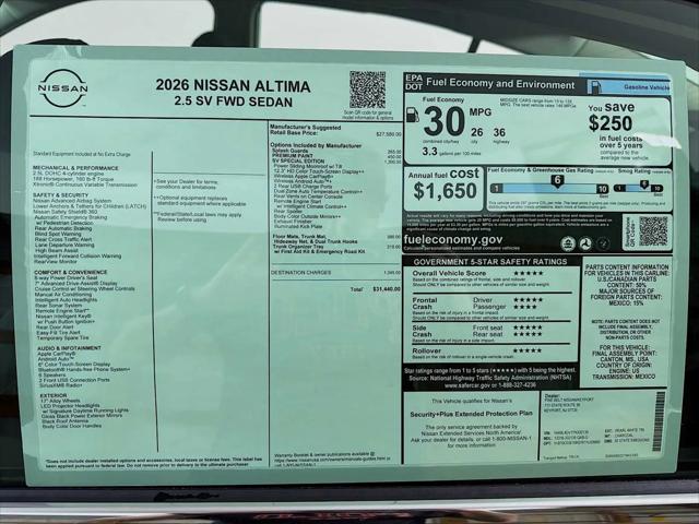 2026 Nissan Altima SV FWD