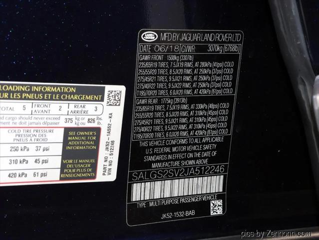 2018 Land Rover Range Rover 3.0L V6 Supercharged HSE