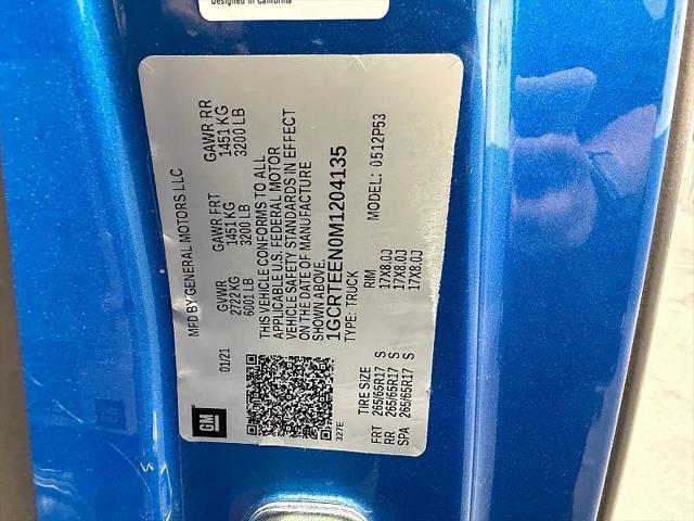 2021 Chevrolet Colorado 4WD Extended Cab Long Box ZR2