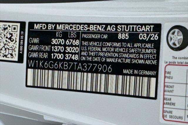 2026 Mercedes-Benz S 580e 4MATIC