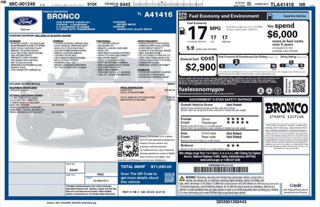 2026 Ford Bronco Stroppe Edition