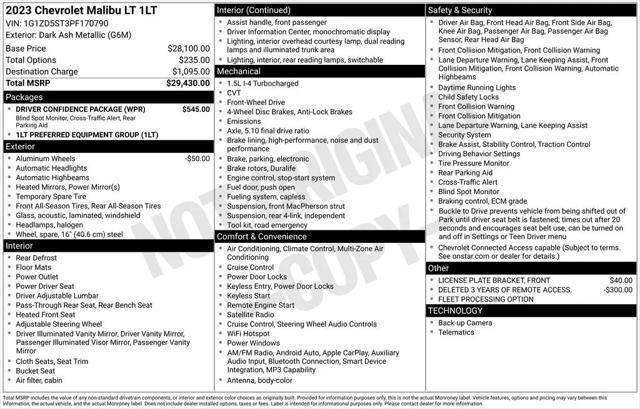 2023 Chevrolet Malibu FWD 1LT