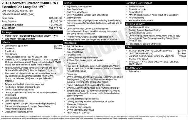 2016 Chevrolet Silverado 2500HD WT