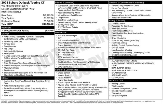 2024 Subaru Outback Touring XT