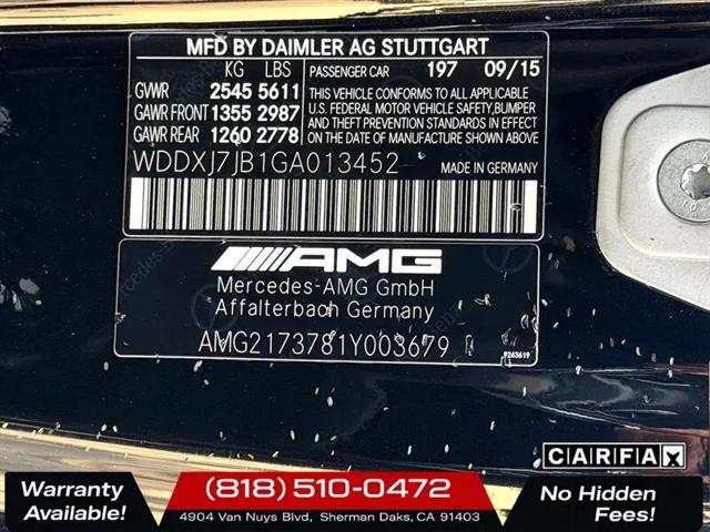 2016 Mercedes-Benz AMG S 63 4MATIC