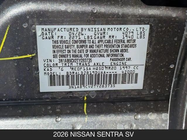 2026 Nissan Sentra SV