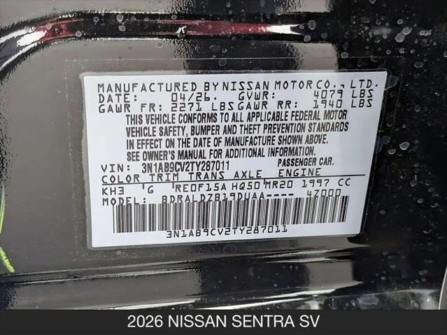 2026 Nissan Sentra SV