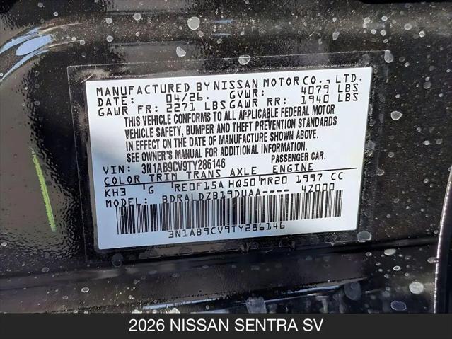 2026 Nissan Sentra SV