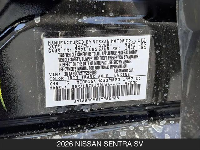 2026 Nissan Sentra SV