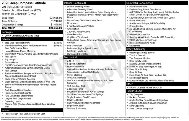 2020 Jeep Compass Latitude FWD