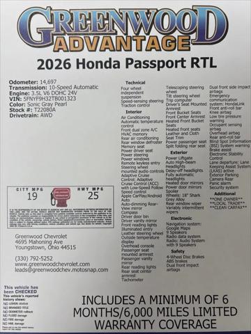 2026 Honda Passport AWD RTL