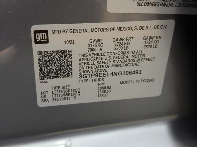 2022 GMC Sierra 1500 Limited 4WD Crew Cab Short Box AT4