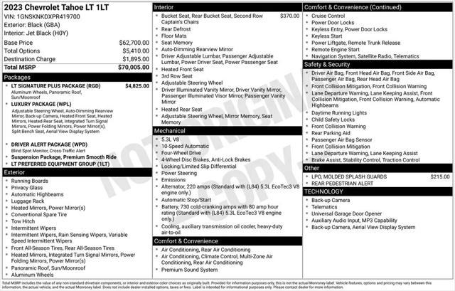 2023 Chevrolet Tahoe 4WD LT