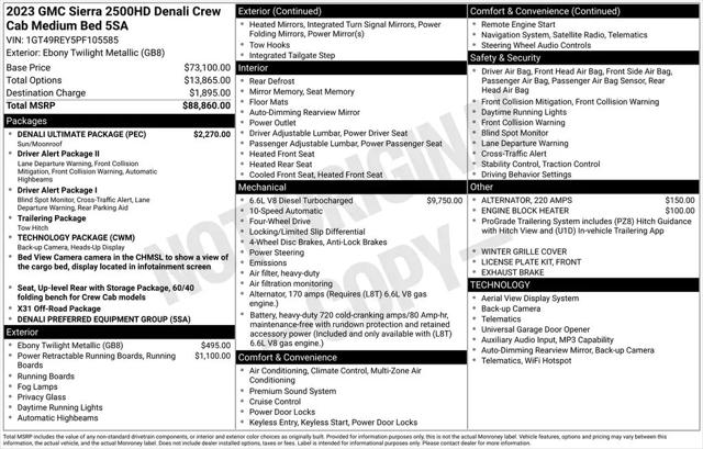 2023 GMC Sierra 2500HD 4WD Crew Cab Standard Bed Denali