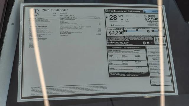 2026 Mercedes-Benz E 350 E 350