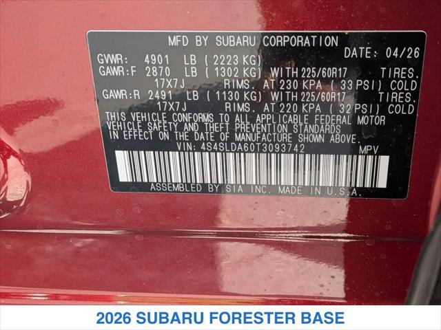 2026 Subaru Forester Base