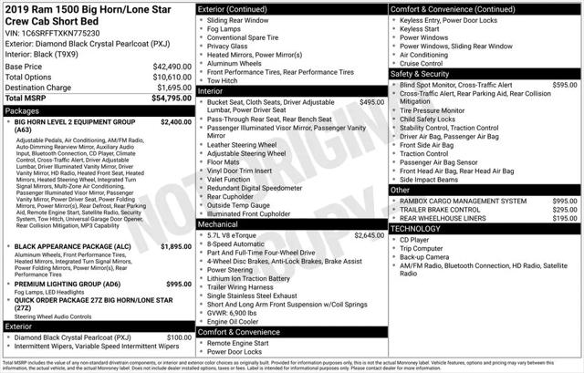 2019 Ram 1500 Big Horn/Lone Star Crew Cab 4x4 5'7" Box