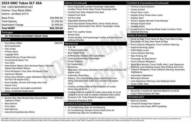 2024 GMC Yukon 2WD SLT