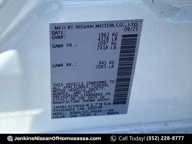 2025 Nissan Altima SR FWD