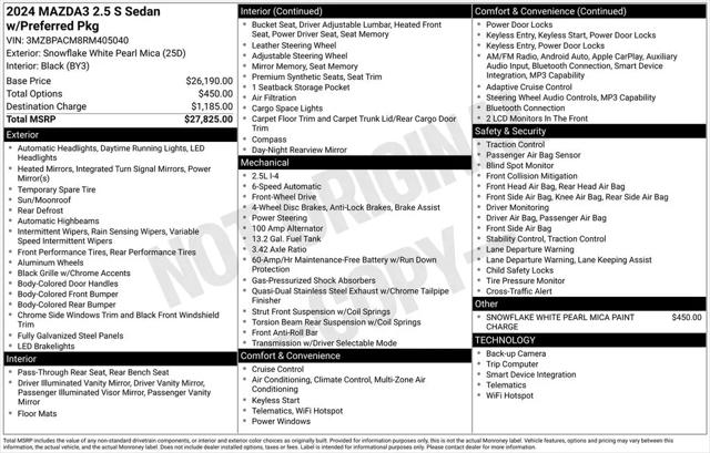 2024 Mazda Mazda3 2.5 S Preferred