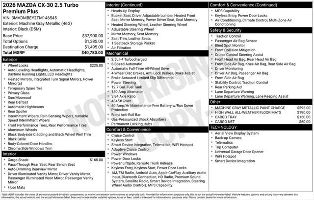 2026 Mazda CX-30 2.5 Turbo Premium Plus