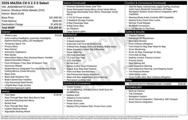 2026 Mazda CX-5 2.5 S Select