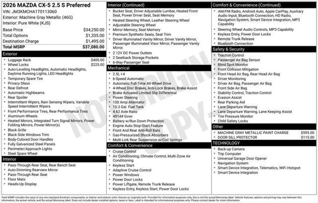 2026 Mazda CX-5 2.5 S Preferred