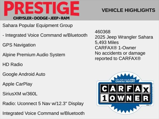 2025 Jeep Wrangler 4-Door Sahara 4x4