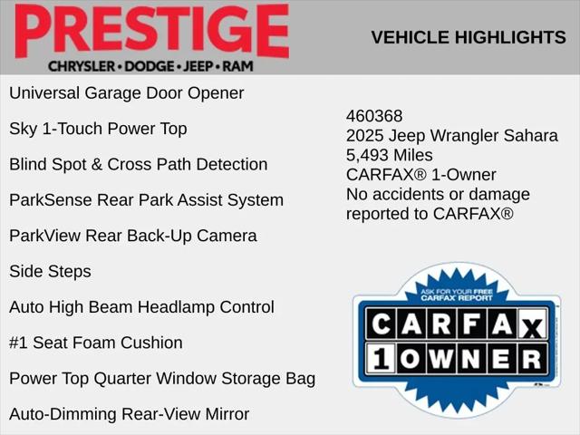 2025 Jeep Wrangler 4-Door Sahara 4x4
