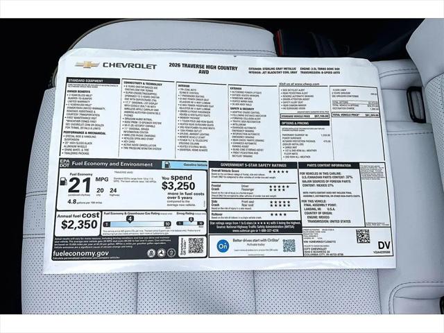 2026 Chevrolet Traverse AWD High Country