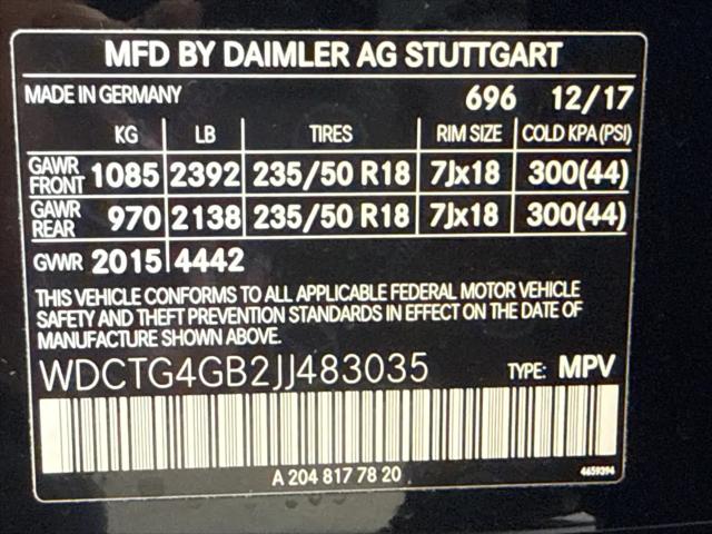 2018 Mercedes-Benz GLA-CLASS GLA 250 4MATIC