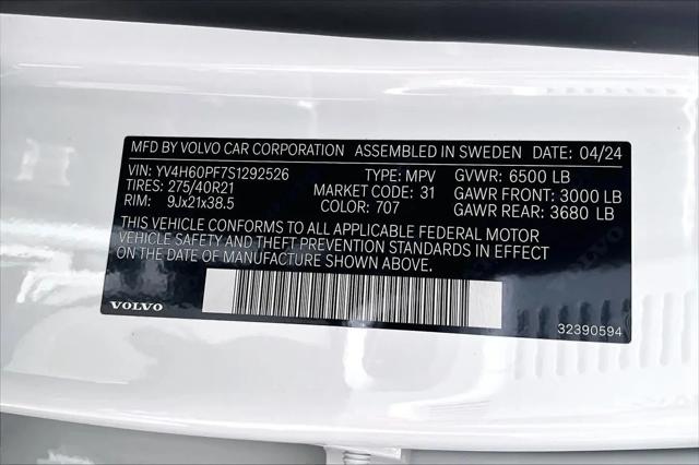 2025 Volvo XC90 Plug-In Hybrid T8 Ultra 7-Seater