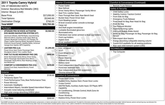 2011 Toyota Camry Base