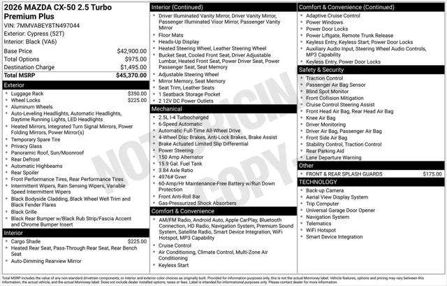 2026 Mazda CX-50 2.5 Turbo Premium Plus