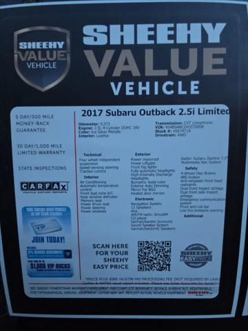 2017 Subaru Outback 2.5i Limited