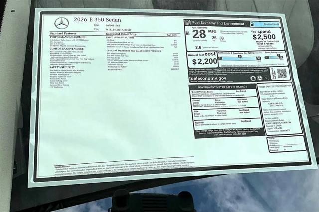 2026 Mercedes-Benz E 350 E 350