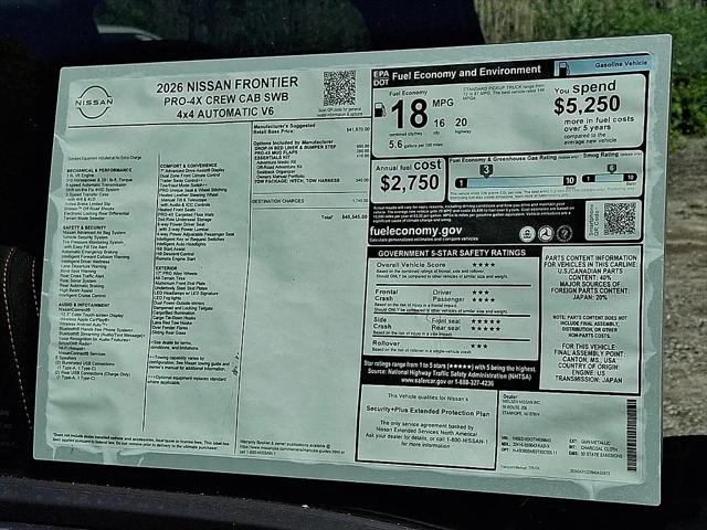 2026 Nissan Frontier Crew Cab PRO-4X 4x4