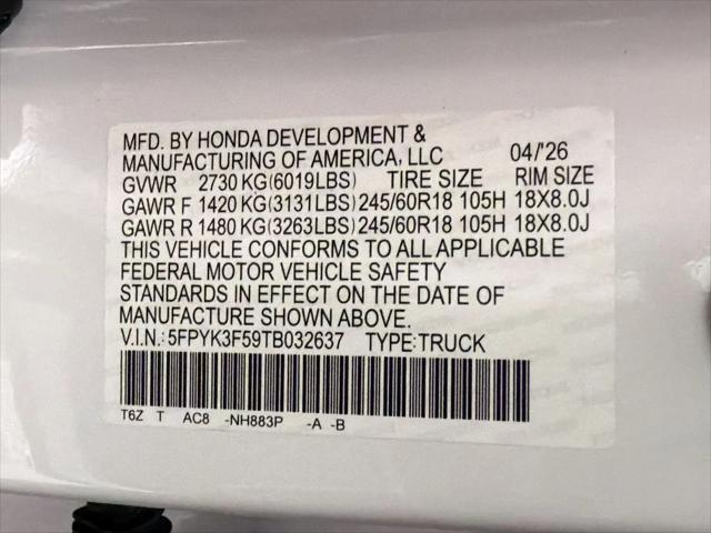 2026 Honda Ridgeline RTL