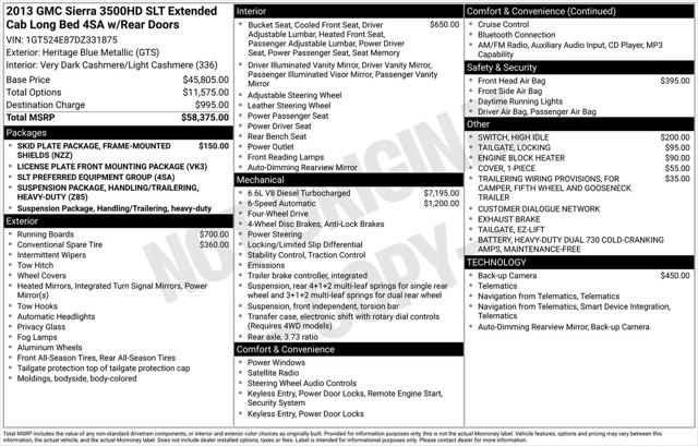2013 GMC Sierra 3500HD SLT
