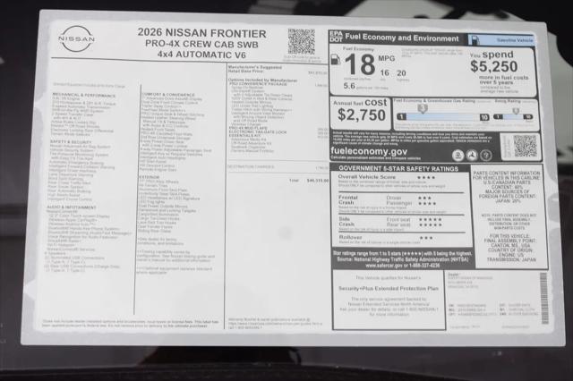 2026 Nissan Frontier Crew Cab PRO-4X 4x4
