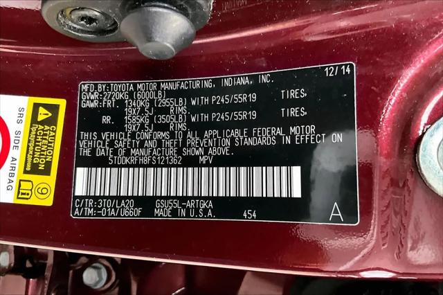 2015 Toyota Highlander Limited Platinum V6