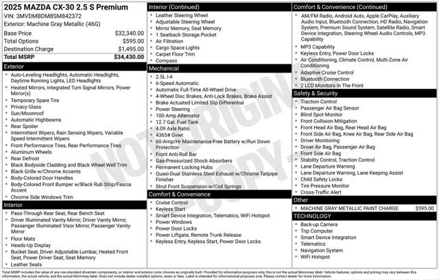 2025 Mazda CX-30 2.5 S Premium Package